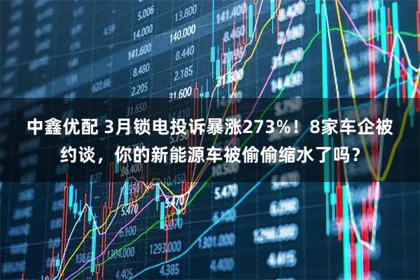 中鑫优配 3月锁电投诉暴涨273%！8家车企被约谈，你的新能源车被偷偷缩水了吗？