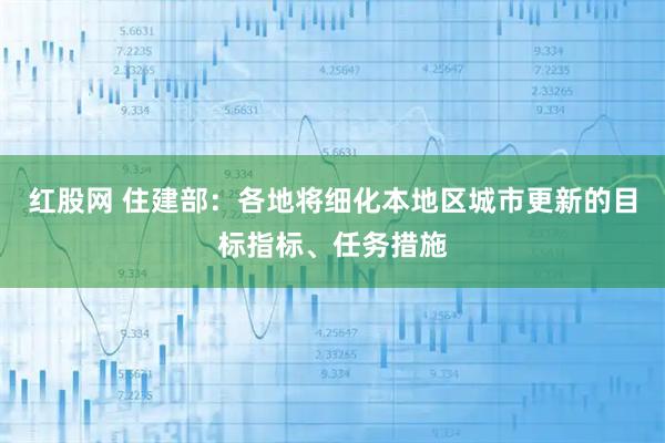 红股网 住建部：各地将细化本地区城市更新的目标指标、任务措施