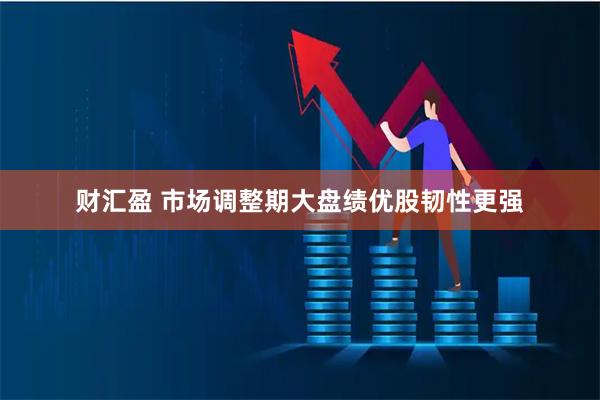 财汇盈 市场调整期大盘绩优股韧性更强